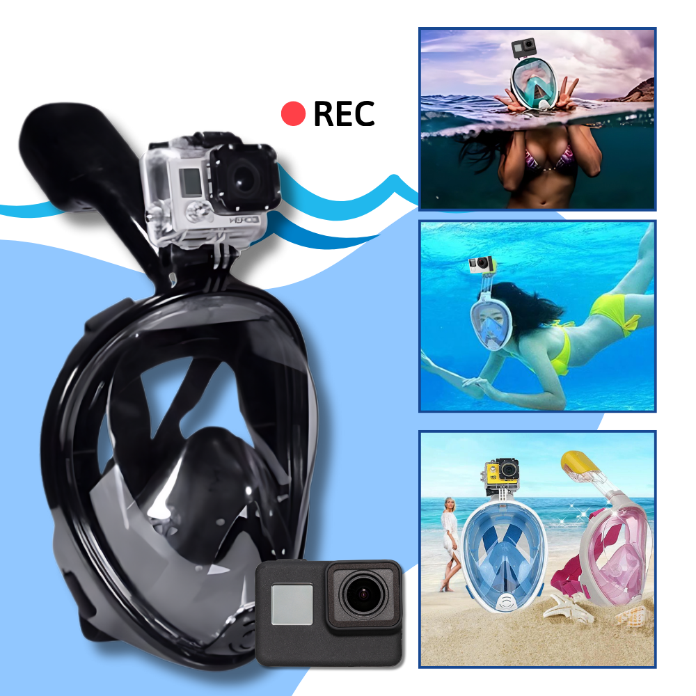 180° Panoramic View Snorkel Mask