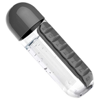 Plastic Water Bottle with Pill Box