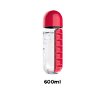 Plastic Water Bottle with Pill Box