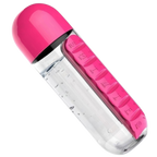 Plastic Water Bottle with Pill Box