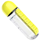 Plastic Water Bottle with Pill Box
