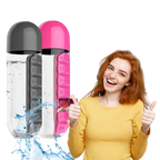 Plastic Water Bottle with Pill Box