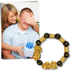 Black & Gold Obsidian Bracelet