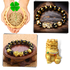 Black & Gold Obsidian Bracelet