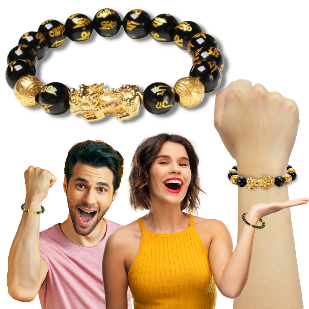 Black & Gold Obsidian Bracelet