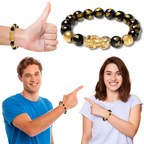 Black & Gold Obsidian Bracelet