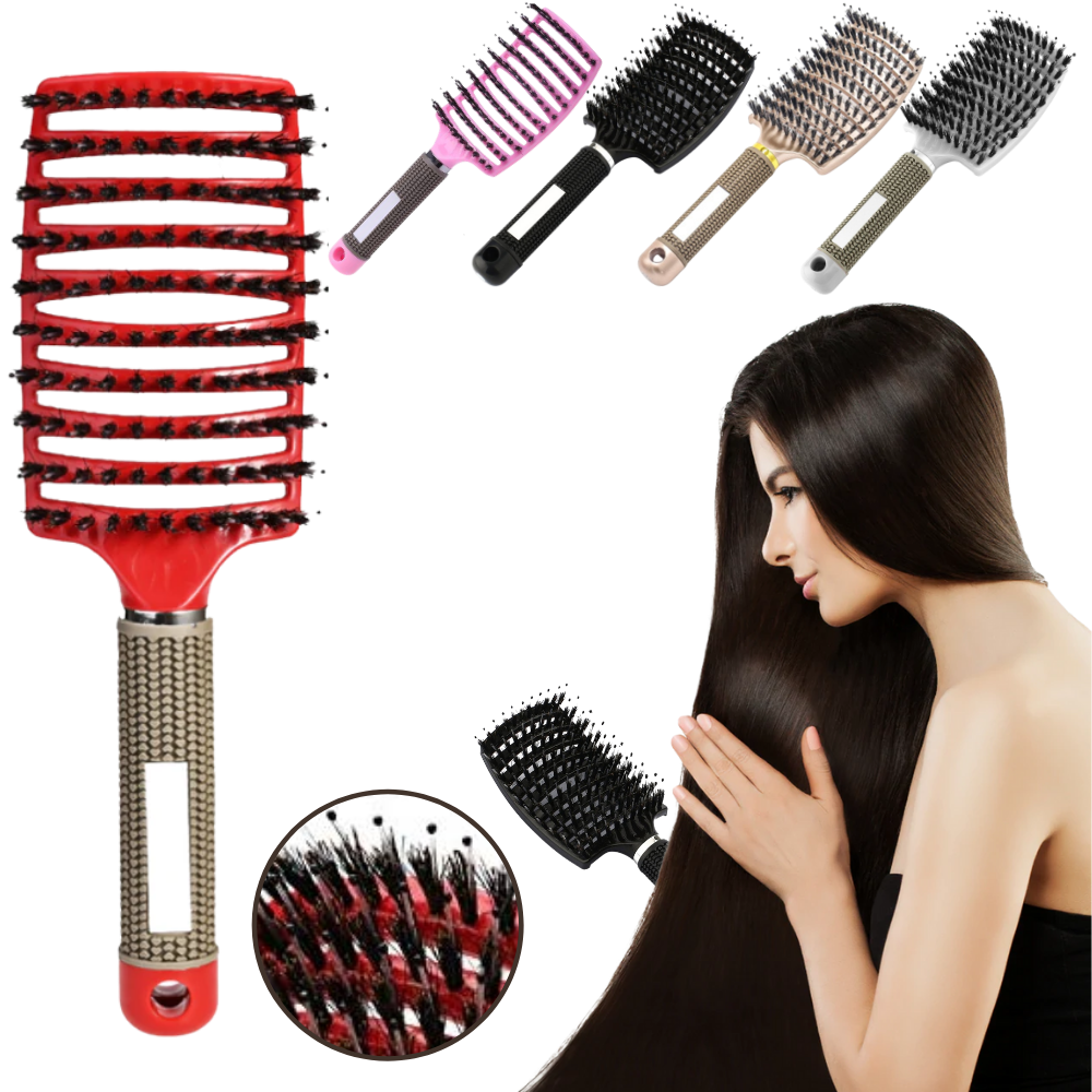 Boar Bristle Massaging Hairbrush