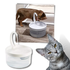 Auto water fountain for cat with LED light