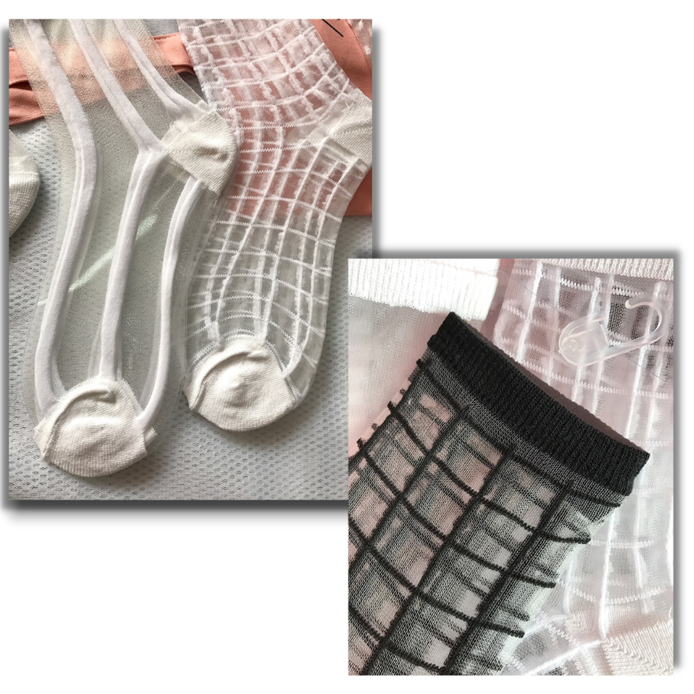 10 Pairs Transparent Fashion Socks for Women