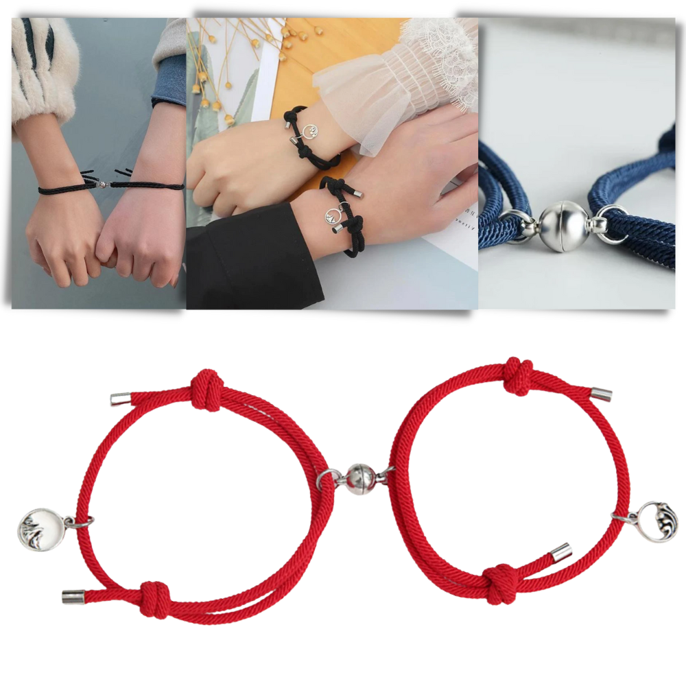 Set of 2 Magnetic Bracelets for Couples