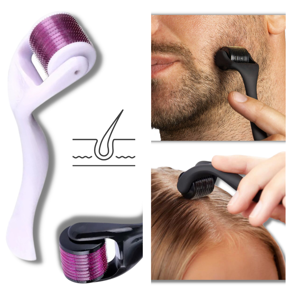 Derma roller for hair and beard growth