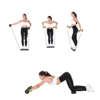 Abdominal Rollers with Resistance Bands