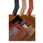 3 Pairs Ribbed Cotton Socks for Women