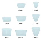 8-Pack Reusable Food Silicone Bags