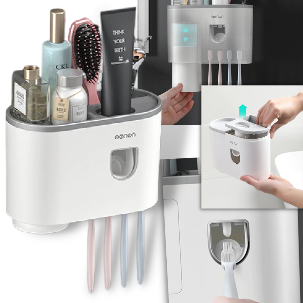 All-in-1 Toothpaste Dispenser Rack