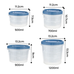 Stackable Food Container with Drainer