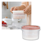 Stackable Food Container with Drainer