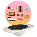 Adhesive Swivel Furniture Wheel