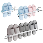 Aluminium Wall-Mounted Slipper Rack