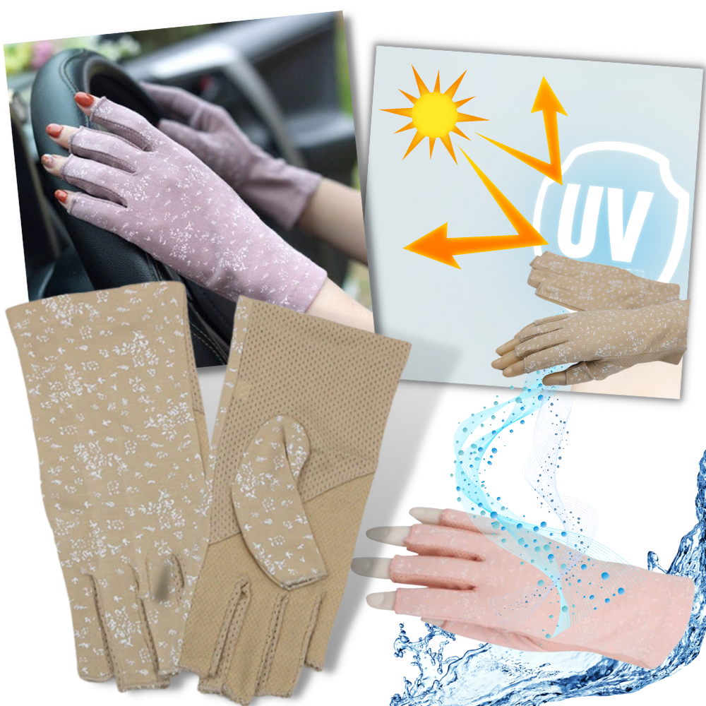 Stylish UV-Protective Cotton Gloves