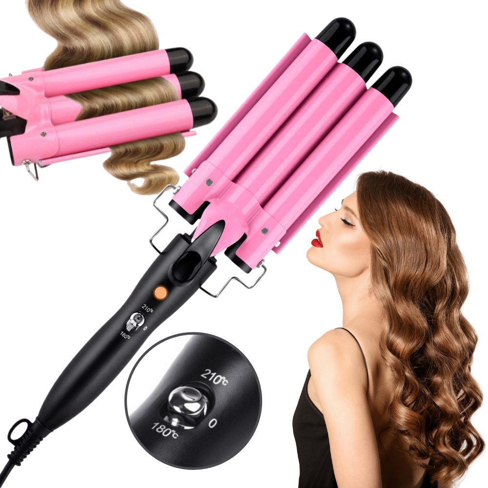 Triple Barrel Ceramic Hair Curler