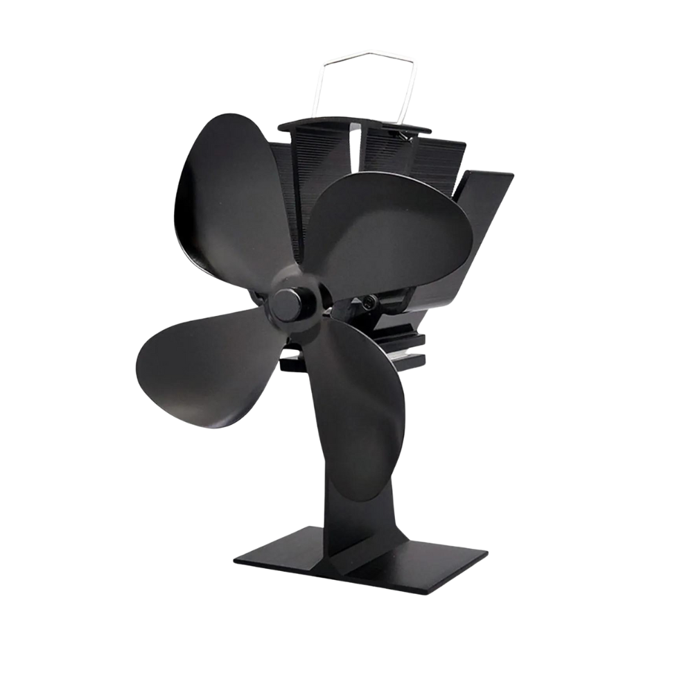 4-Blade Heat Powered Stove Fan for fireplaces