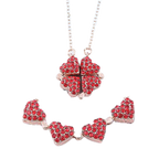 Adjustable 4 Leaf Clover Heart Necklace