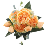 Artificial Silk Peony and Roses Flower Bouquet