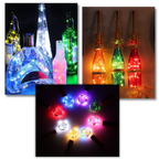 Bottle string LED light with cork (pack of 3)