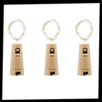 Bottle string LED light with cork (pack of 3)