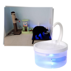 Auto water fountain for cat with LED light