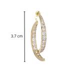 Silver/Gold Cross-Curved Earrings