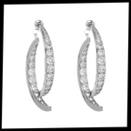 Silver/Gold Cross-Curved Earrings