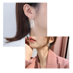 Silver/Gold Cross-Curved Earrings