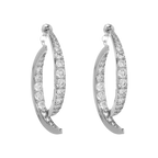 Silver/Gold Cross-Curved Earrings