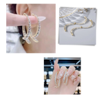 Silver/Gold Cross-Curved Earrings