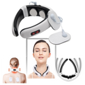 Circular traction neck massager with infrared heating