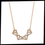 Four-Leaf Heart-Shaped Necklace