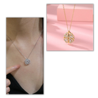 Four-Leaf Heart-Shaped Necklace