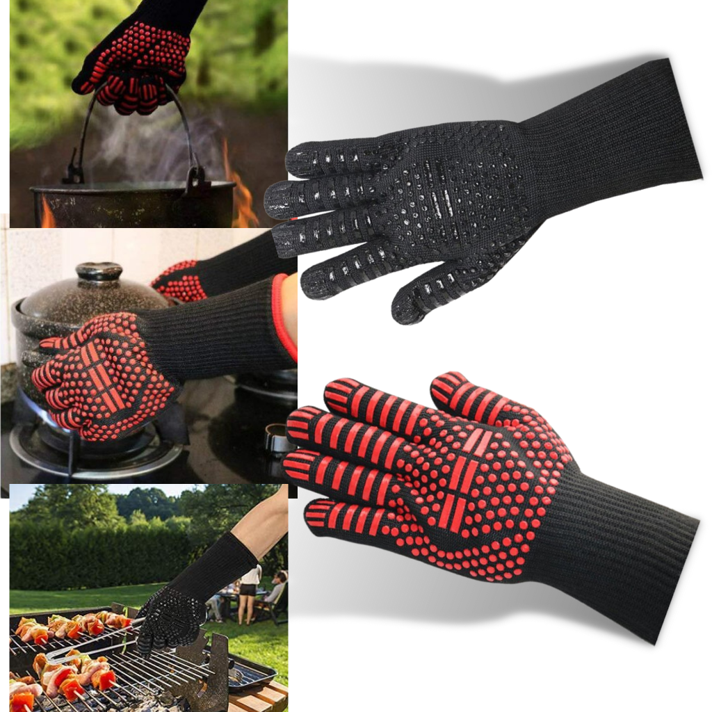 Heat resistant BBQ gloves (1 pair)