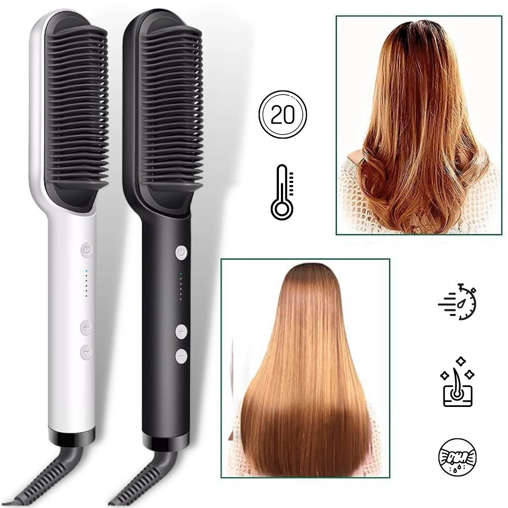 Electric Ceramic Brush Hair Straightener
