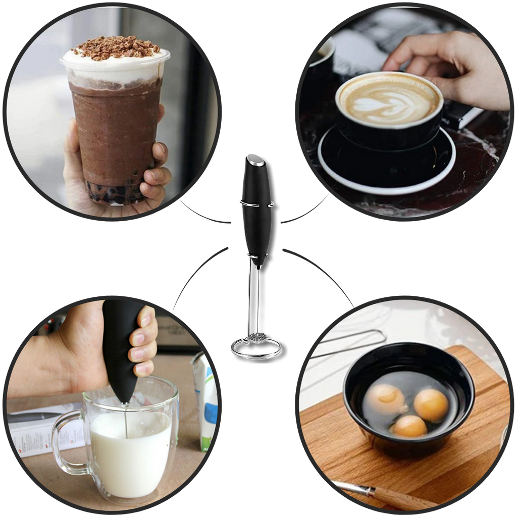 Electric Handheld Milk Frother with holder