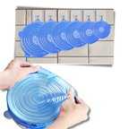 Pack of 6 Silicone Stretch Lids