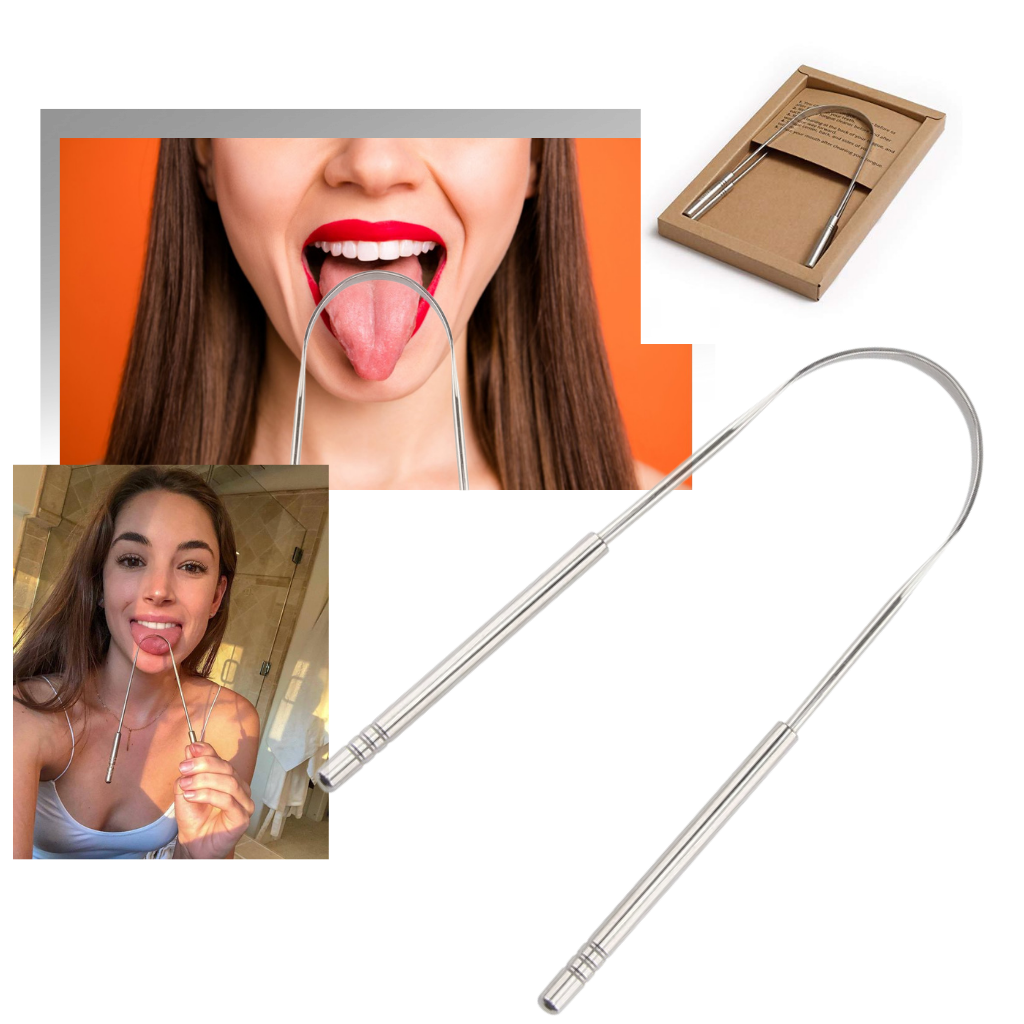 Stainless steel tongue cleaner