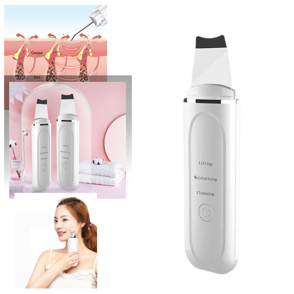Ultrasonic deep cleansing facial scrubber