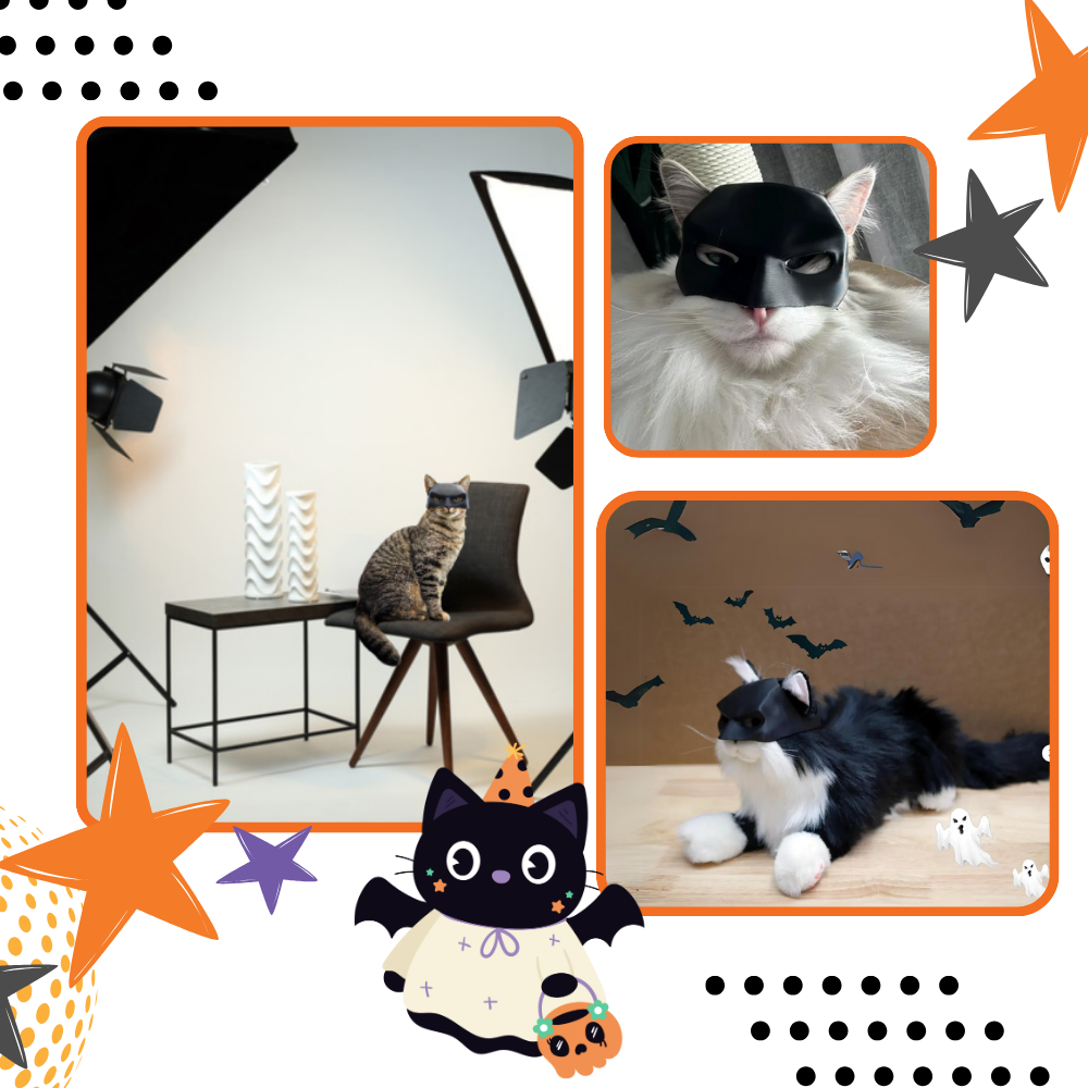 Adorable Batman Cat Mask