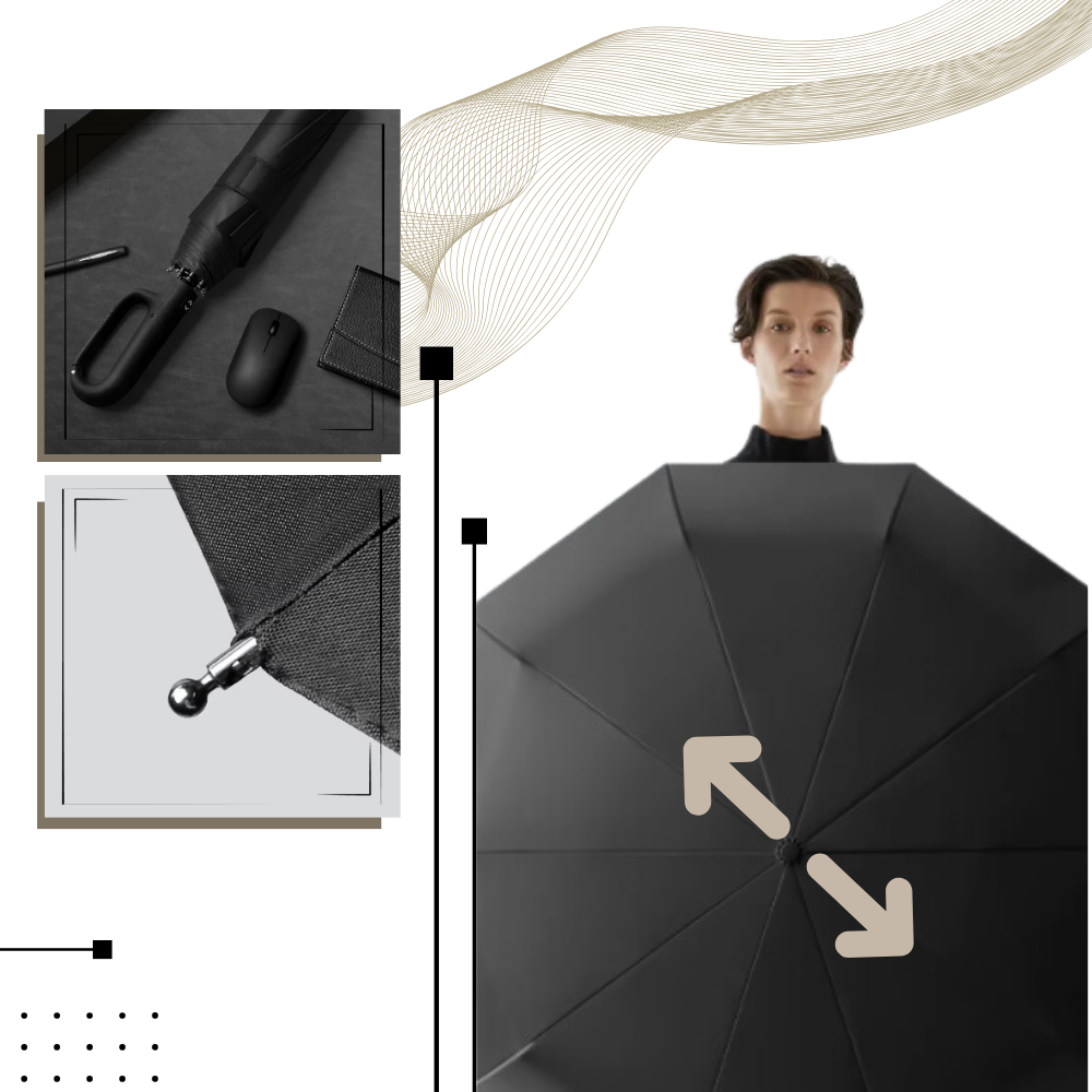 Automatic Lock Wind Resistant Umbrella