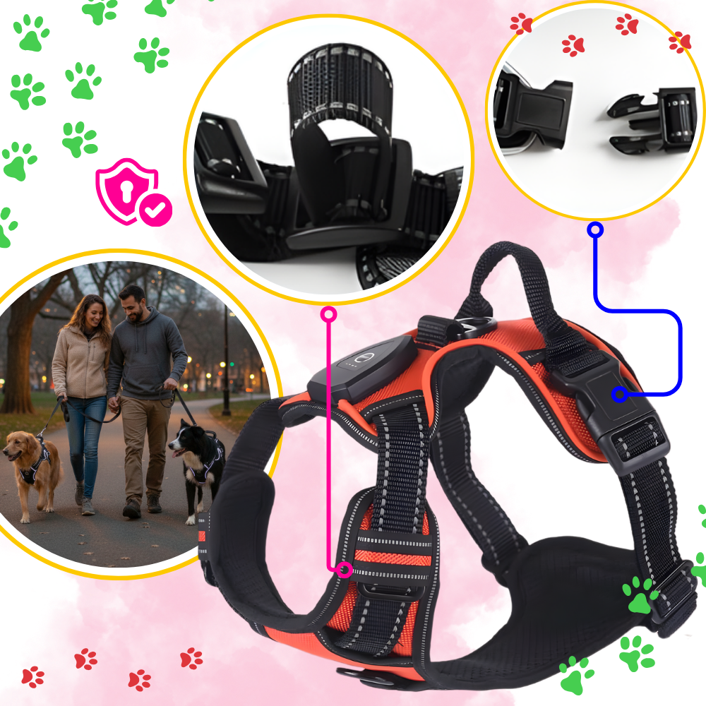 Blink LED Light Dog Harness