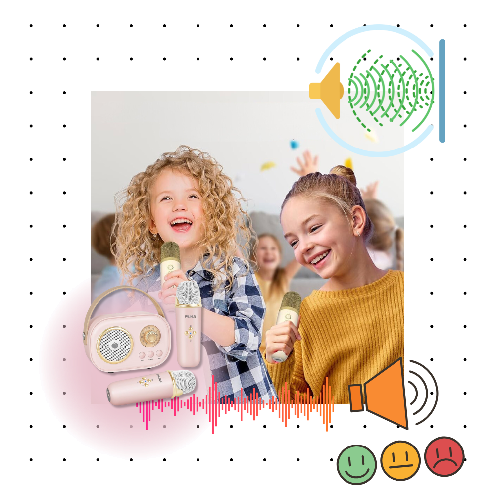 Bluetooth Dual Mic Kids Mini Karaoke