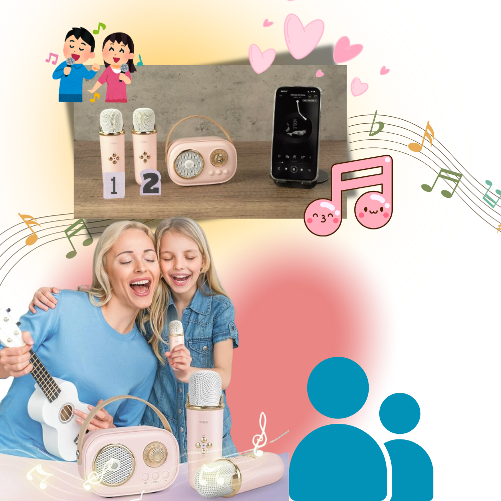 Bluetooth Dual Mic Kids Mini Karaoke